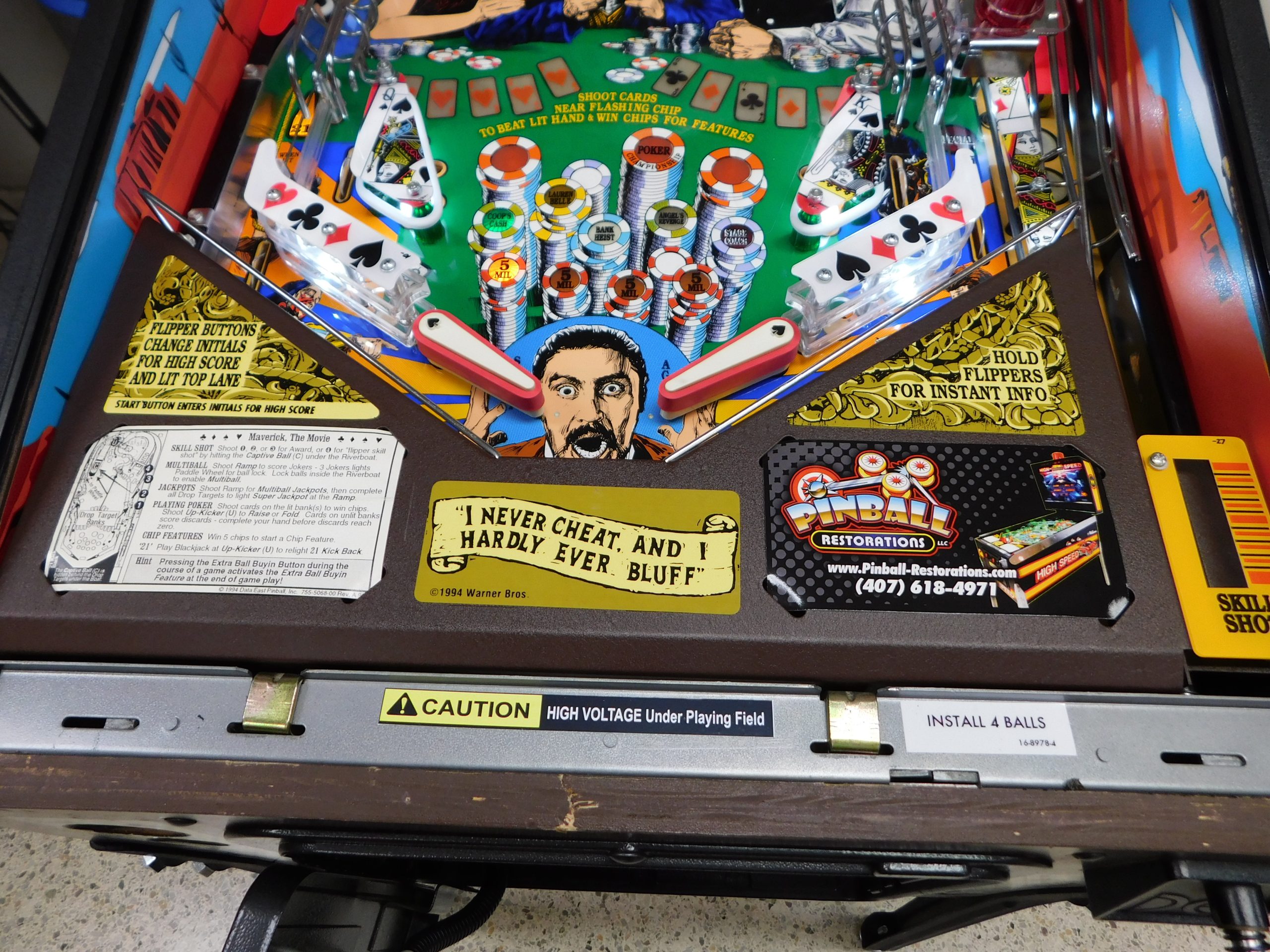 1994 Data East/Sega Maverick The Movie (Refurbished) - Image 2